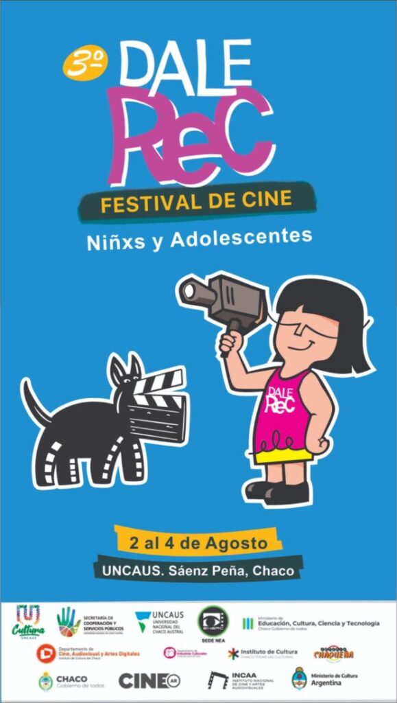 Se realizará en UNCAUS el 3º Festival de Cine de Infancias y Adolescencias «Dale Rec»